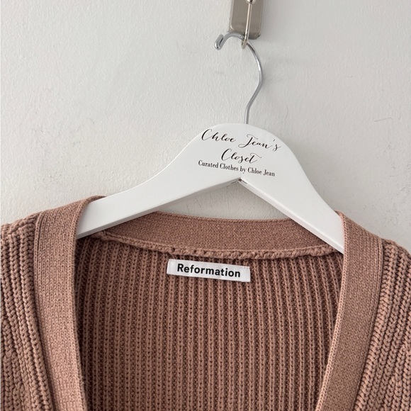 REFORMATION Brown Knit Cardigan M - Picture 3 of 5